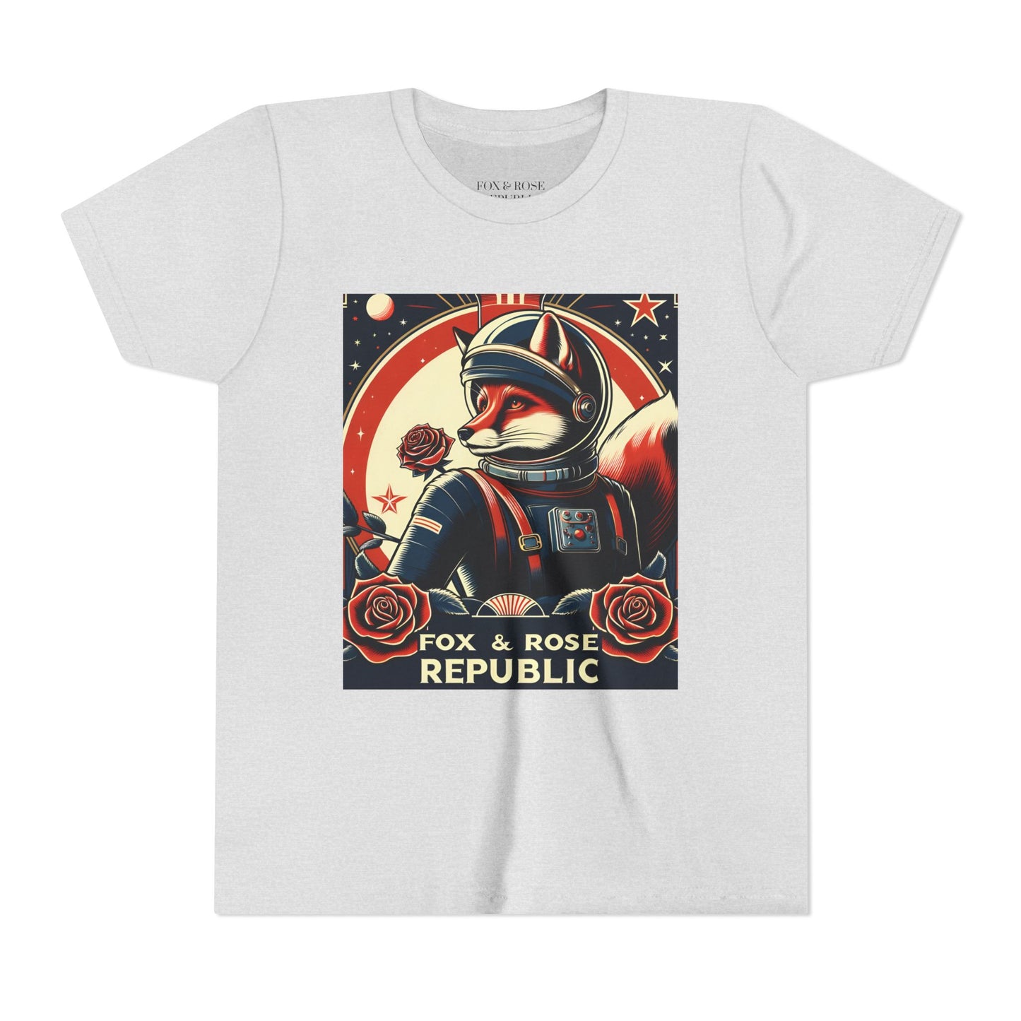 Cosmic Fox Youth Tee - Vintage Retro Space Design