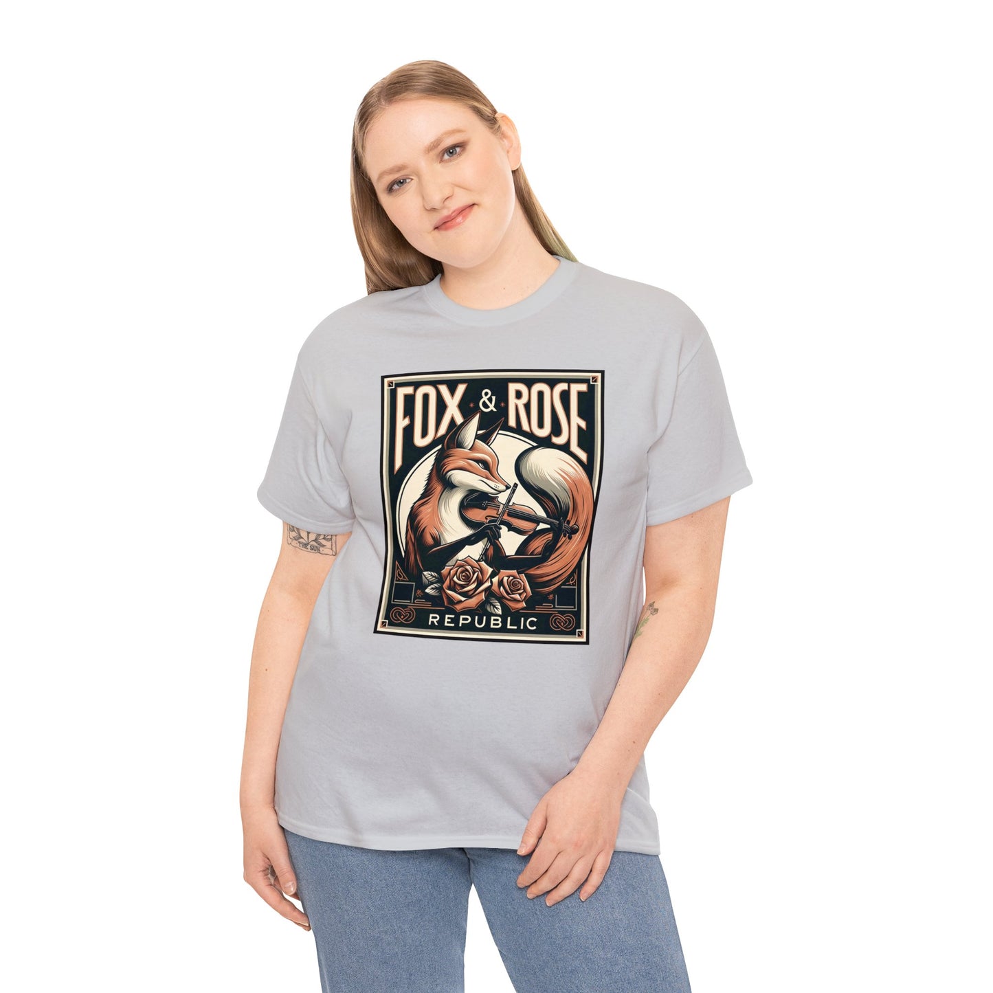 Fox & Rose Republic Concerto Violin Fox Unisex Heavy Cotton Tee