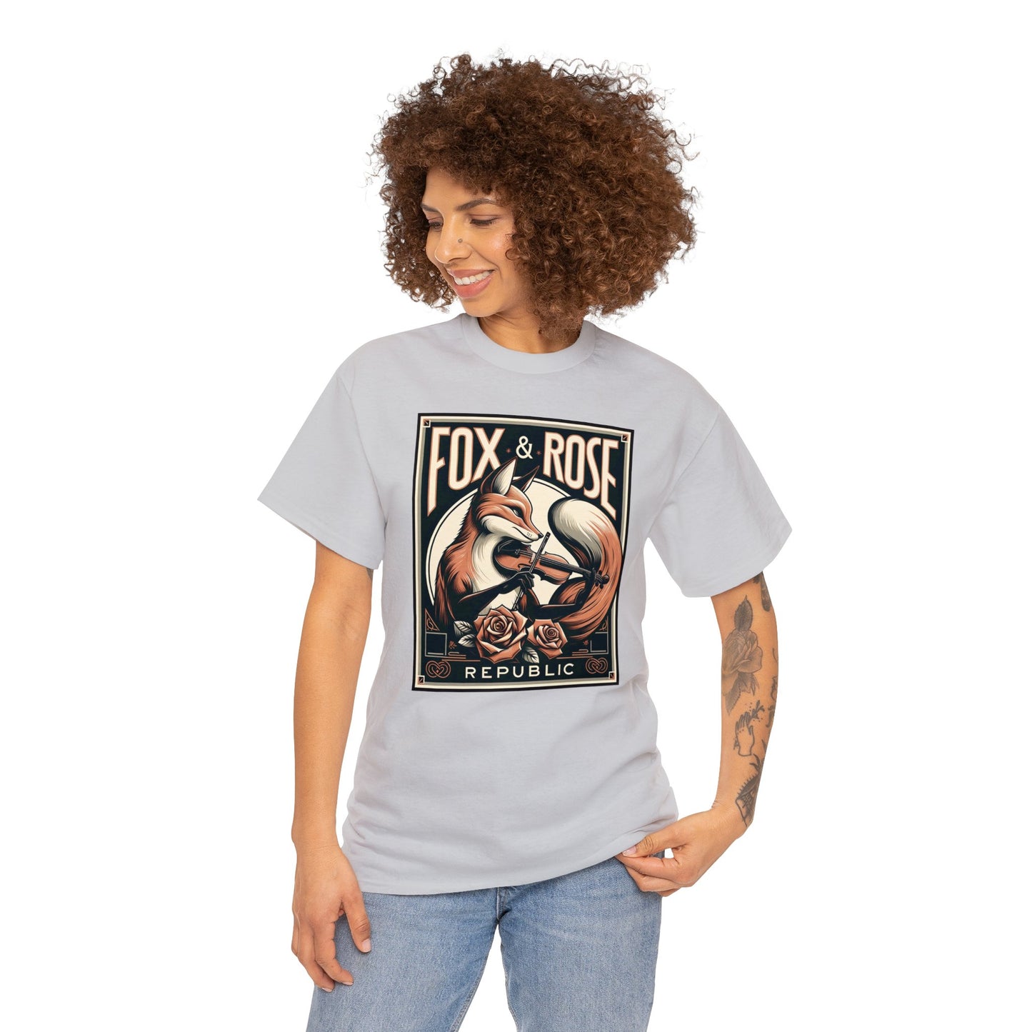 Fox & Rose Republic Concerto Violin Fox Unisex Heavy Cotton Tee