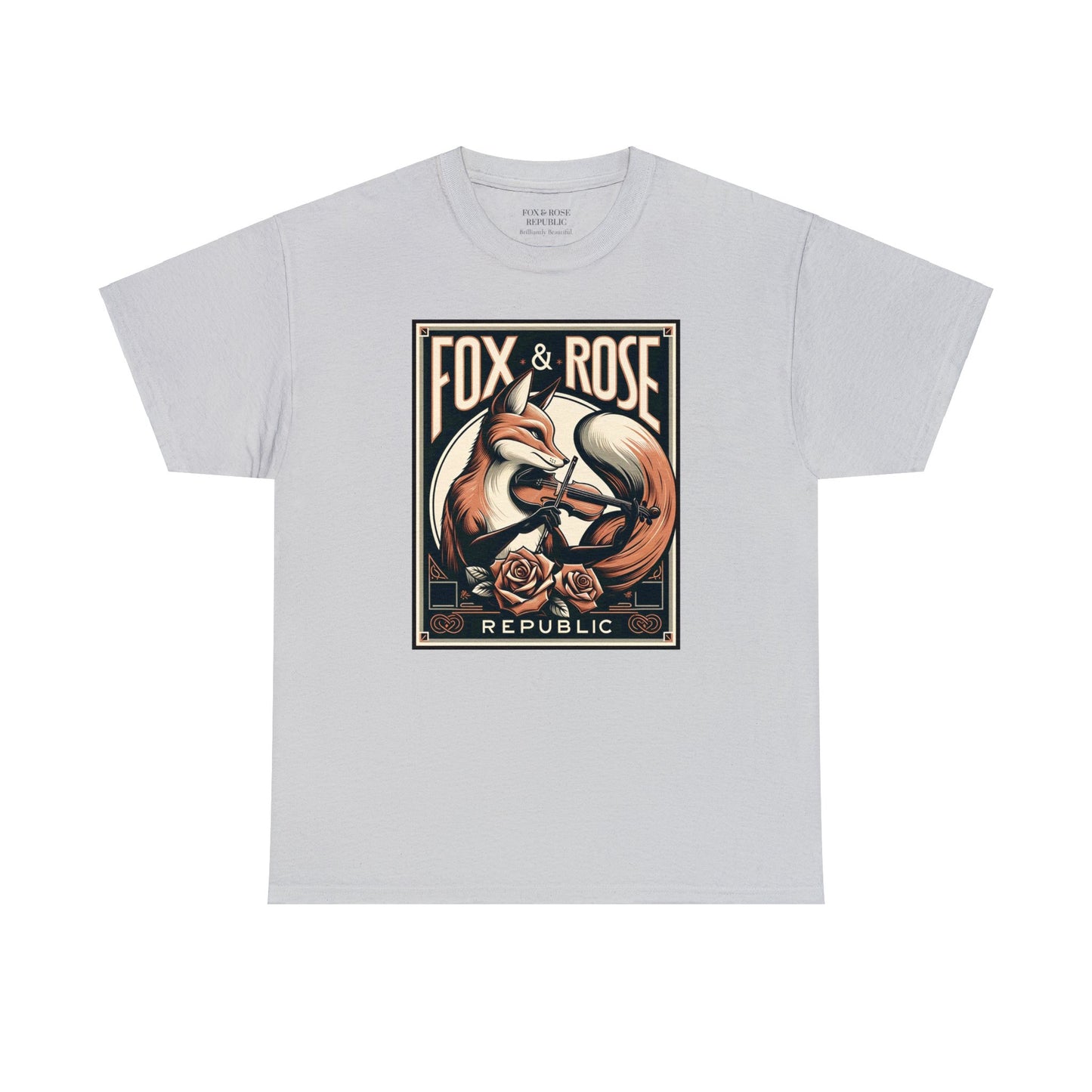 Fox & Rose Republic Concerto Violin Fox Unisex Heavy Cotton Tee