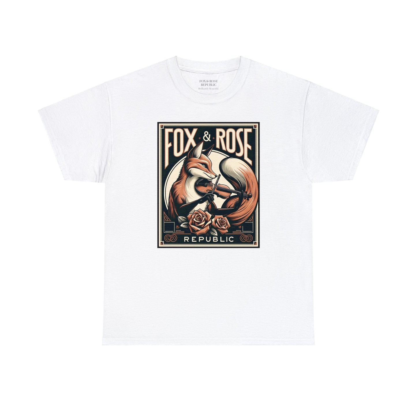 Fox & Rose Republic Concerto Violin Fox Unisex Heavy Cotton Tee