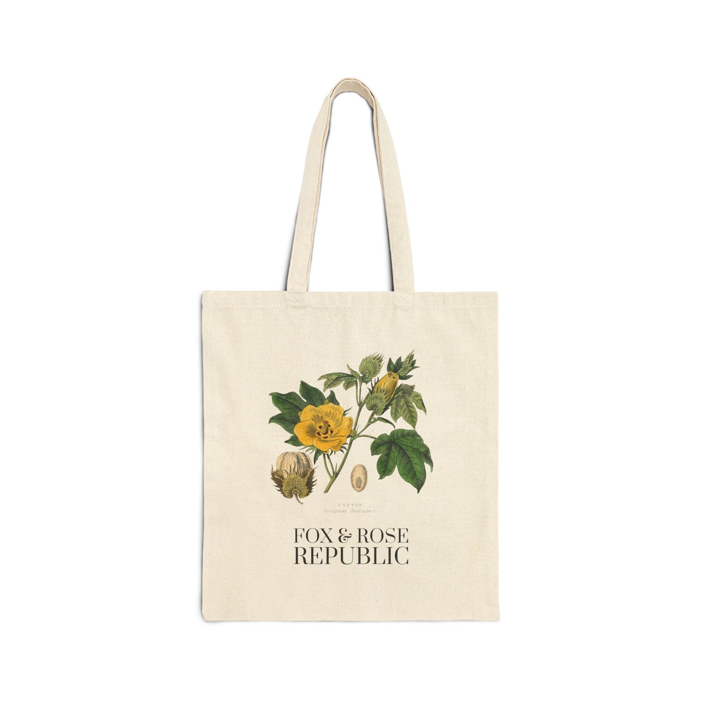 Eco-Friendly Floral Cotton Canvas Tote Bag - Fox & Rose Republic