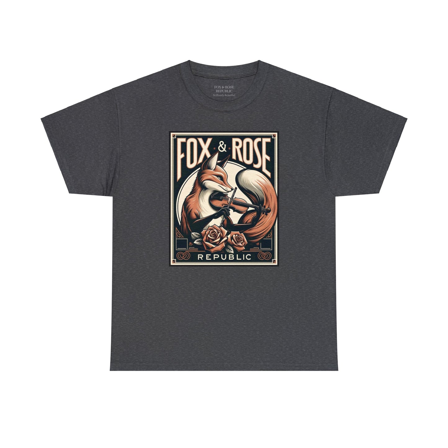 Fox & Rose Republic Concerto Violin Fox Unisex Heavy Cotton Tee