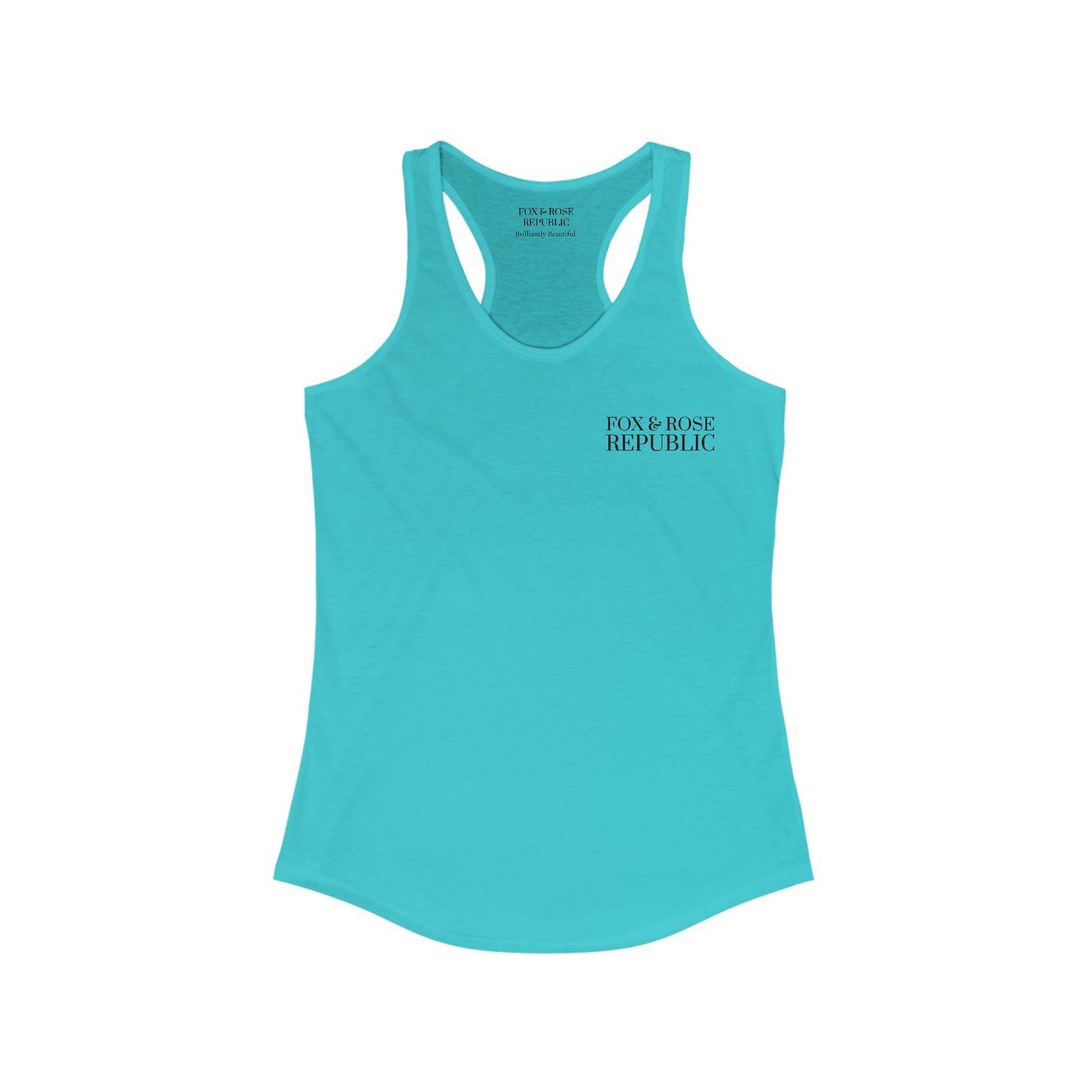 Fox & Rose Republic Reverse Ebony Fox Women's Ideal Racerback Tank