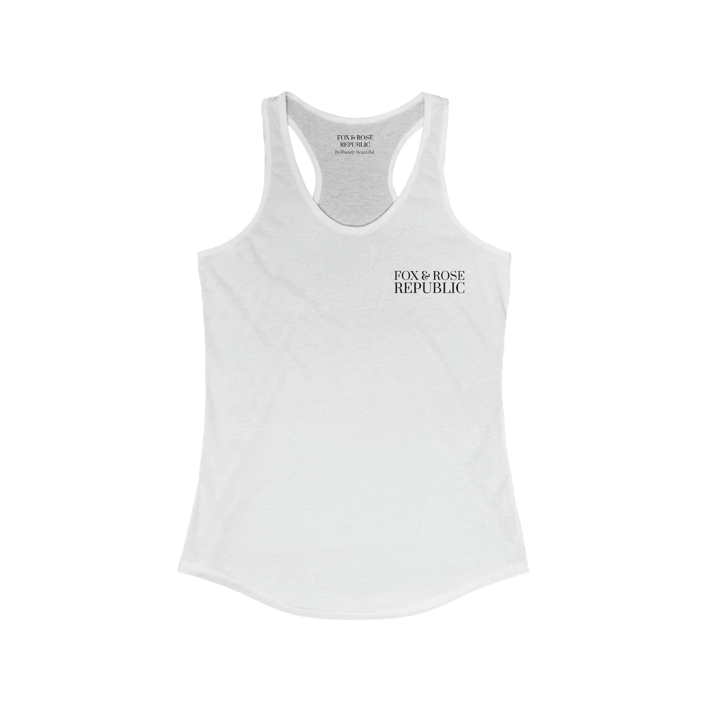 Fox & Rose Republic Reverse Ebony Fox Women's Ideal Racerback Tank