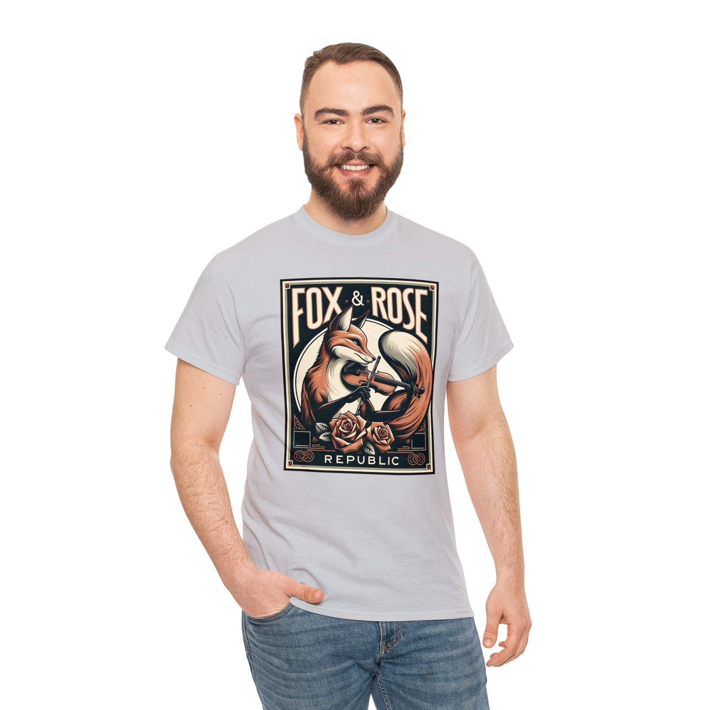 Fox & Rose Republic Concerto Violin Fox Unisex Heavy Cotton Tee