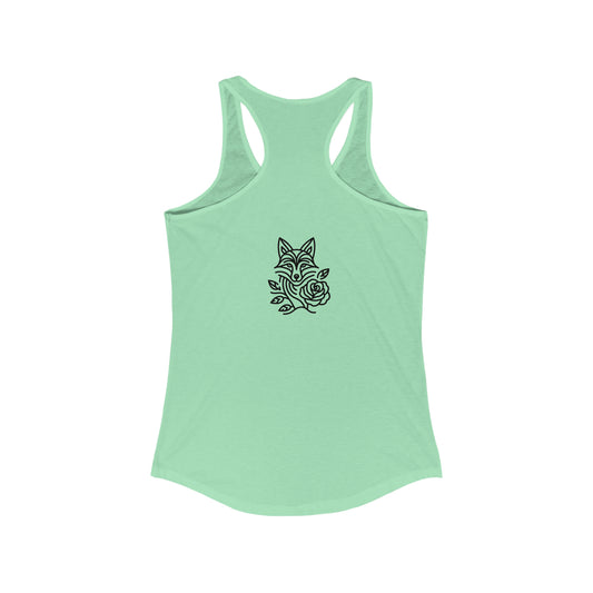 Fox & Rose Republic Reverse Ebony Fox Women's Ideal Racerback Tank