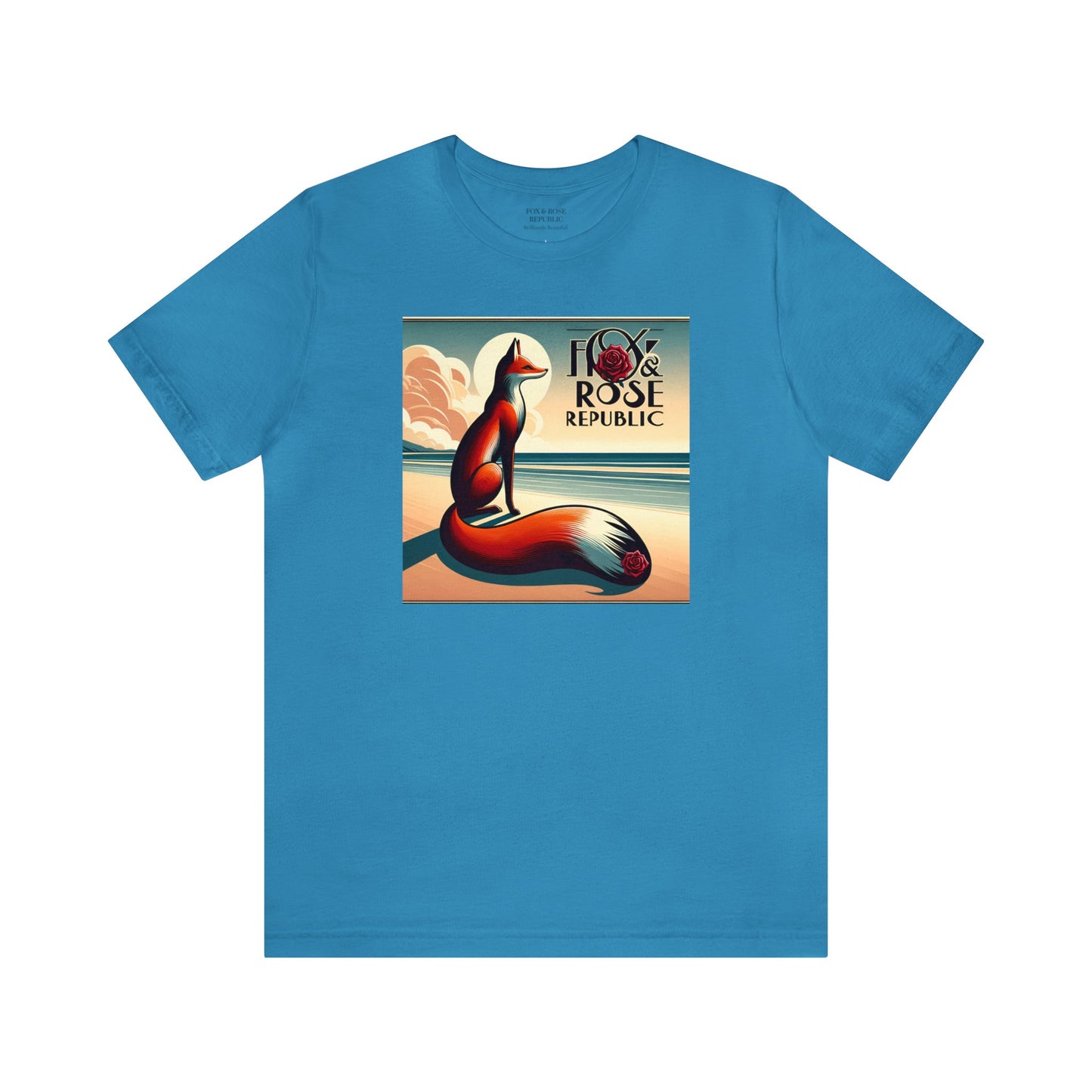Fox & Rose Republic Beach Horizon Fox Unisex Jersey Short Sleeve Tee