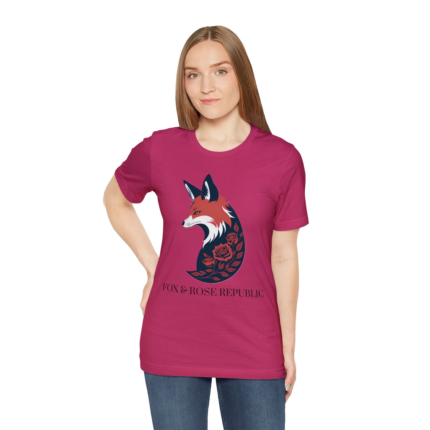 Fox and Rose Republic Logo Unisex Jersey Short Sleeve Tee