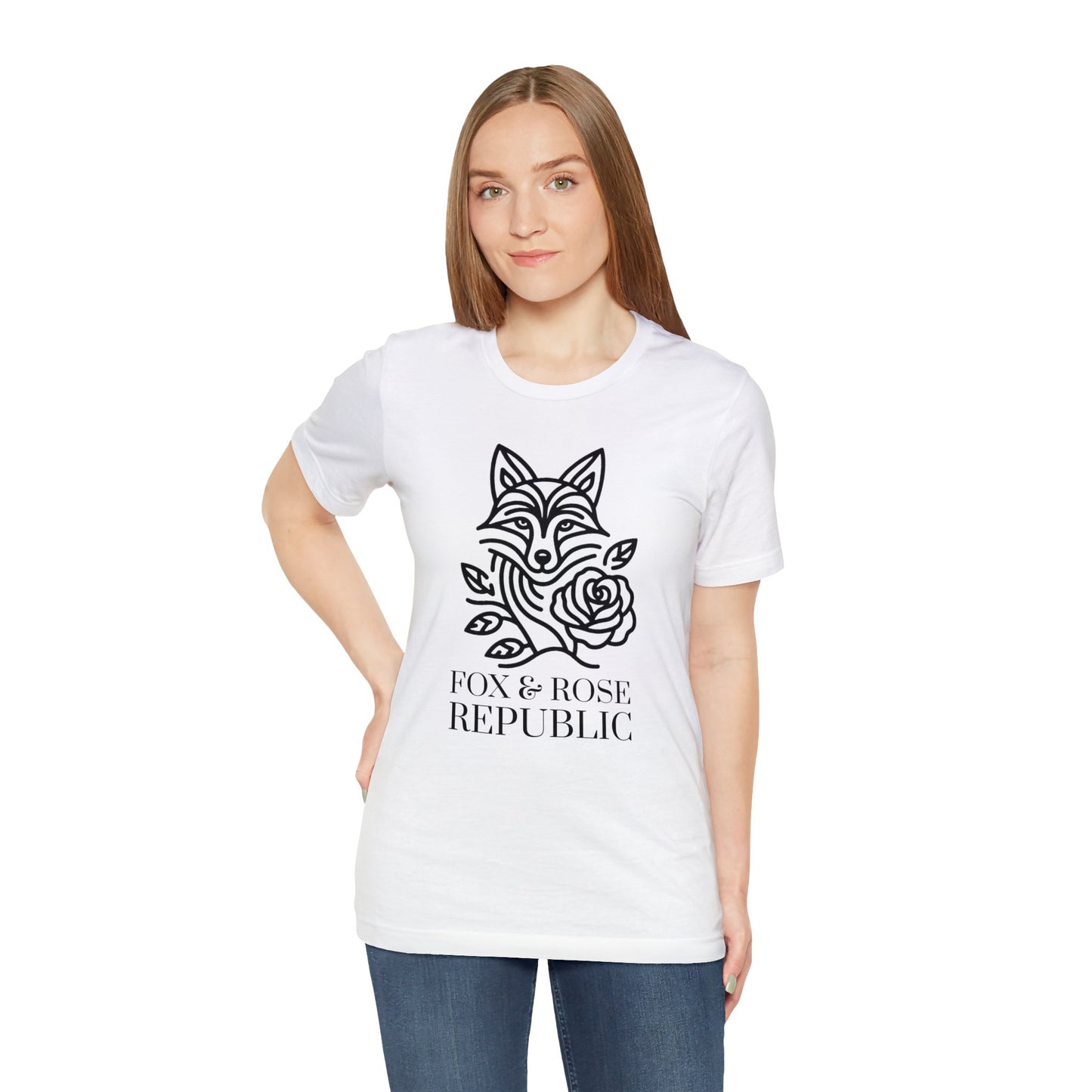 Fox & Rose Republic Ebony Fox Unisex Jersey Short Sleeve Tee