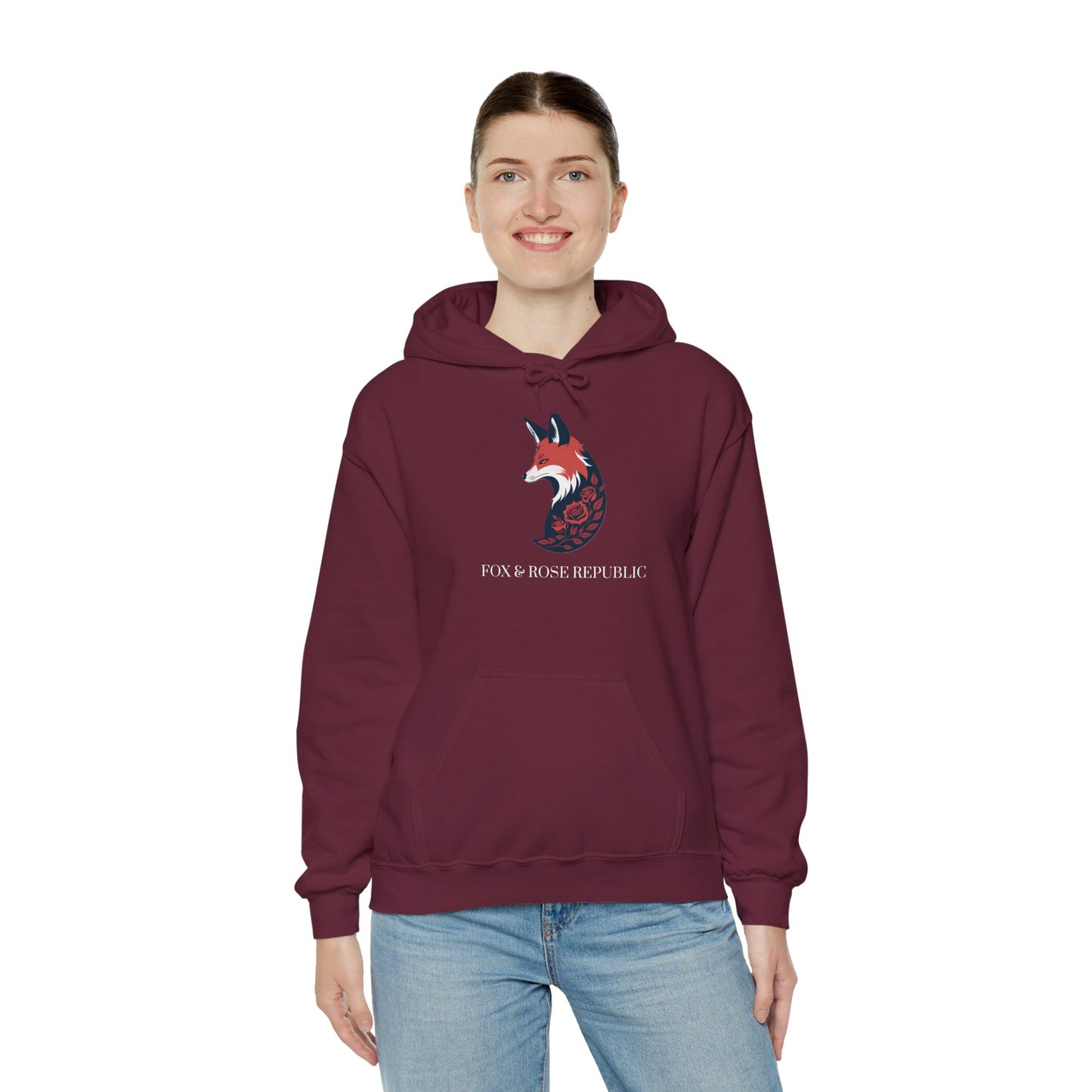 Fox & Rose Republic Logo Unisex Heavy Blend™ Hooded Sweatshirt