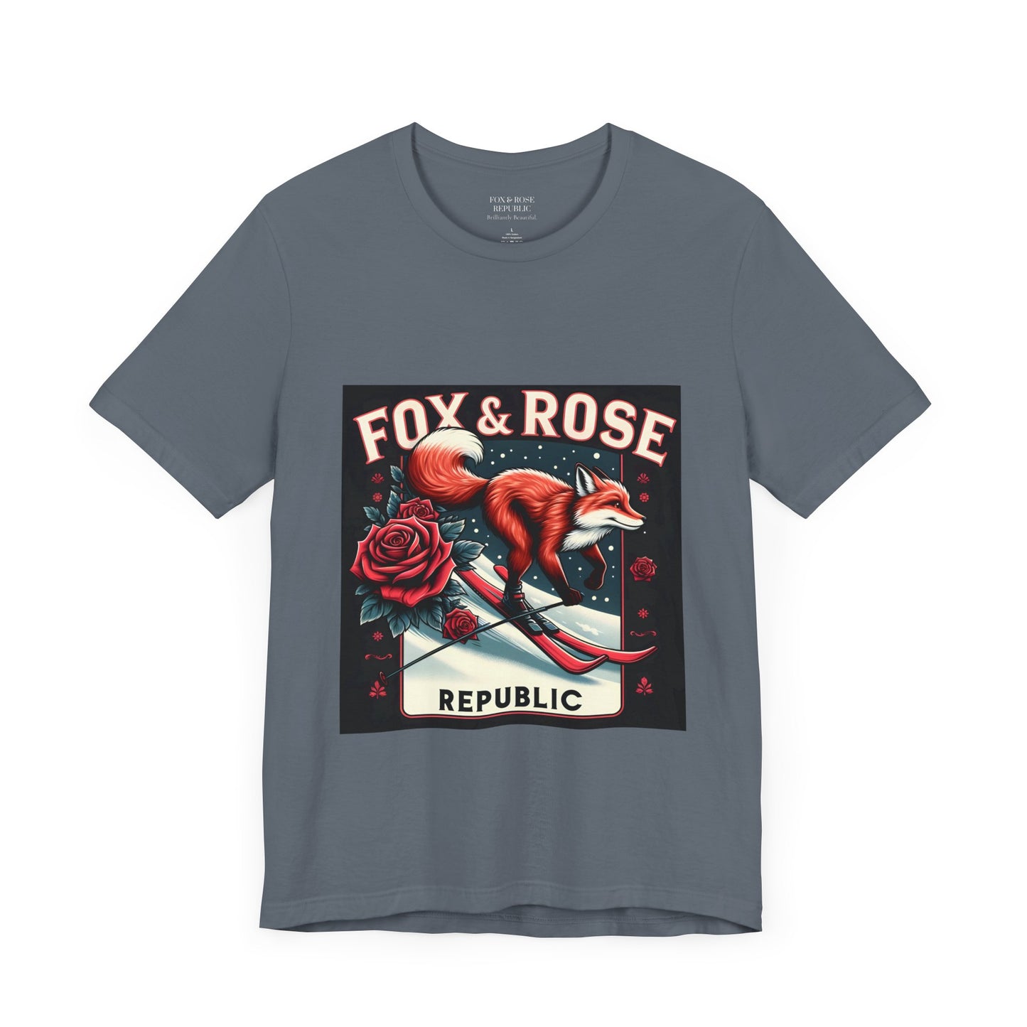 Skiing Fox Unisex Jersey Short Sleeve Tee