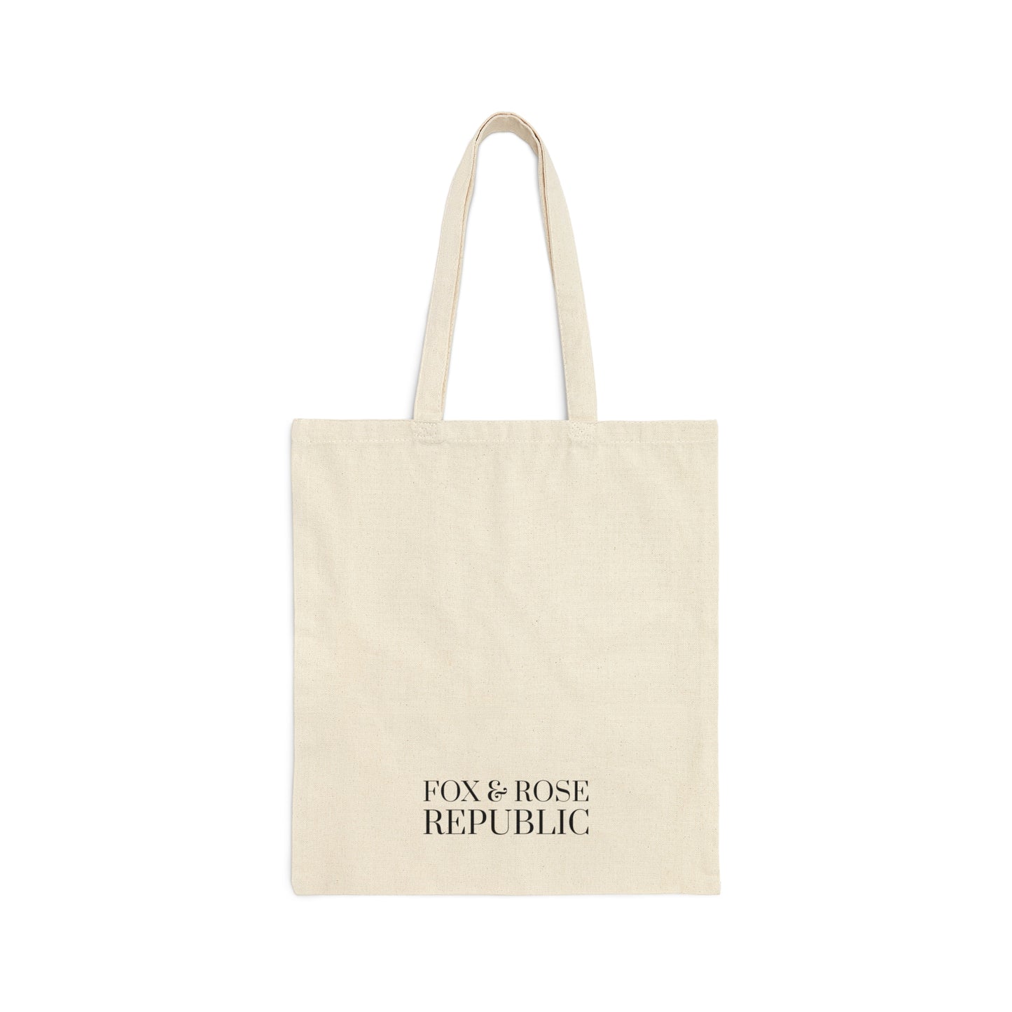 Fox & Rose Republic Skiing Fox Cotton Canvas Tote Bag