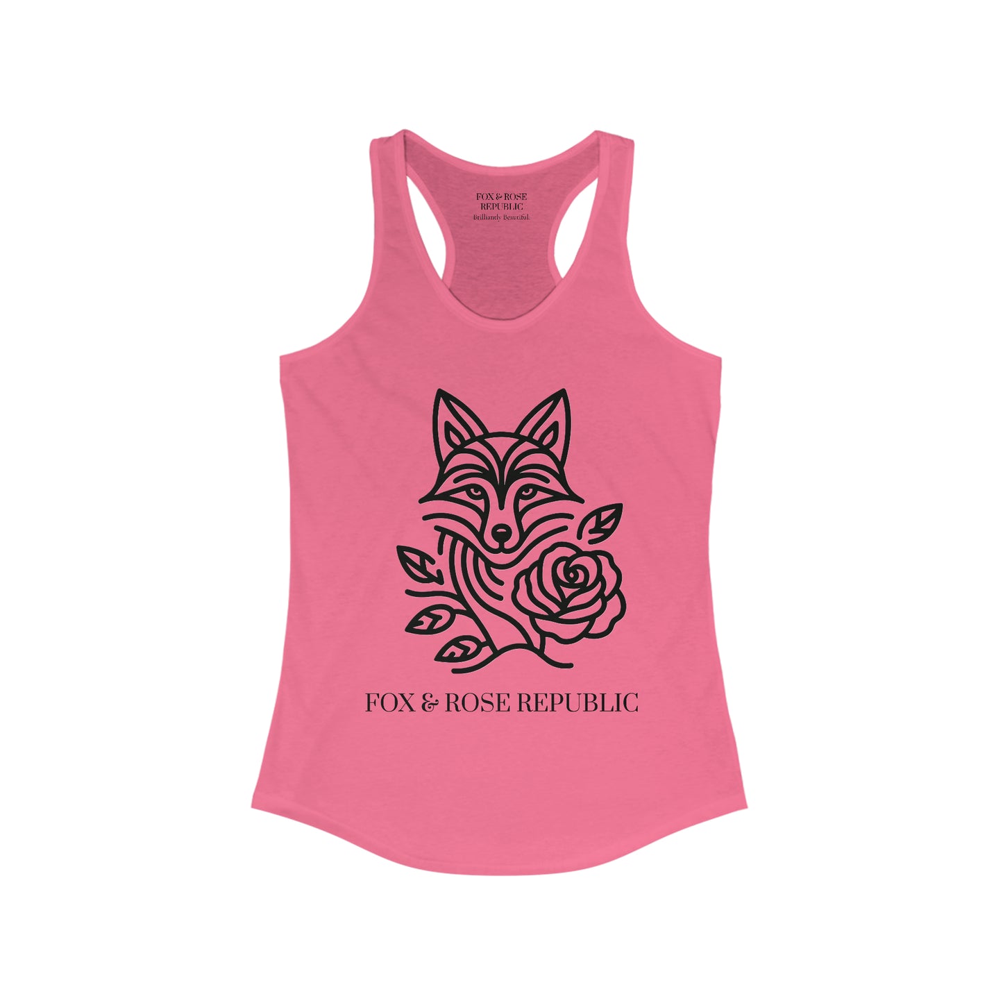 Fox & Rose Republic Ebony Fox Women's Ideal Racerback Tank