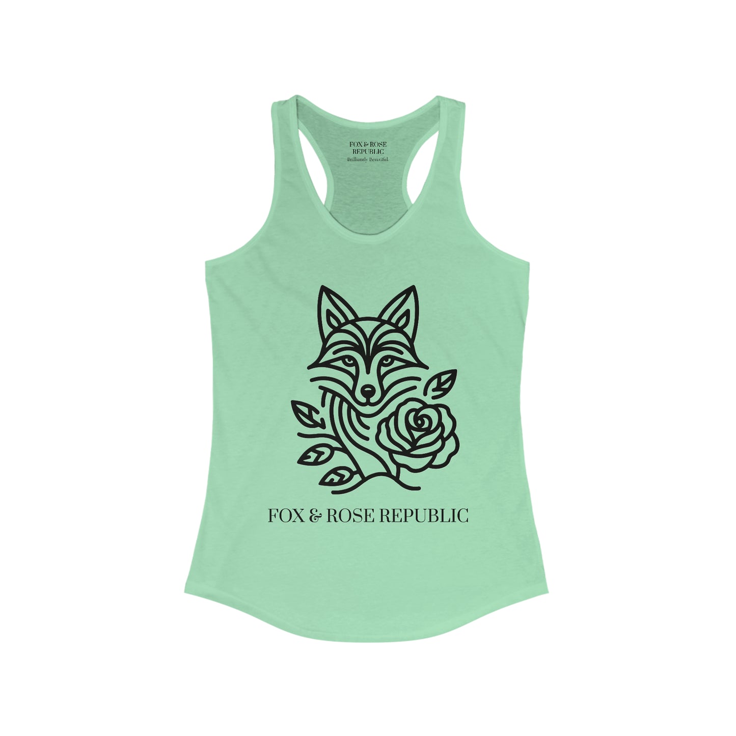 Fox & Rose Republic Ebony Fox Women's Ideal Racerback Tank