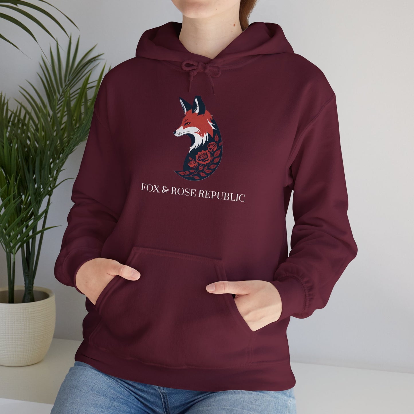 Fox & Rose Republic Logo Unisex Heavy Blend™ Hooded Sweatshirt