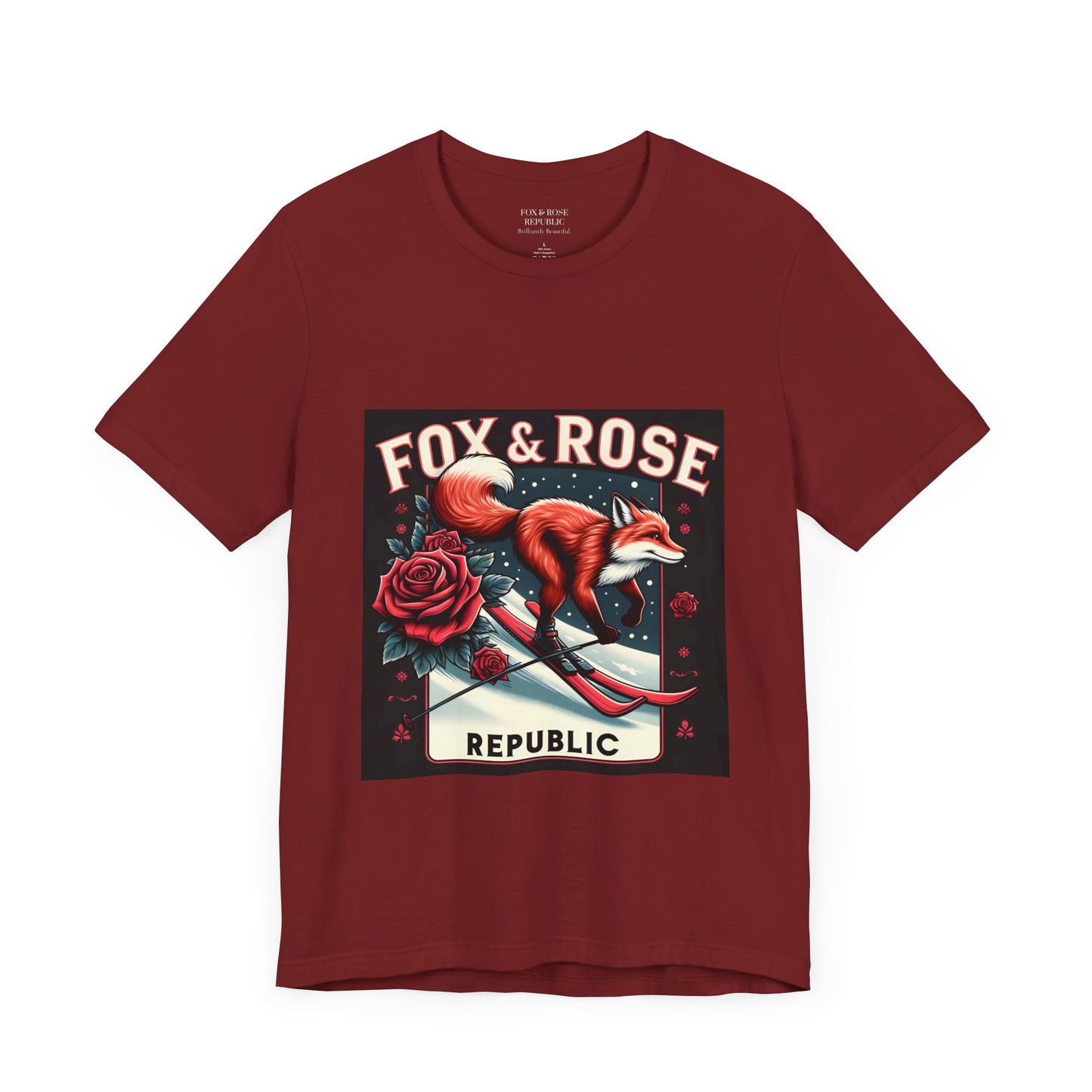 Skiing Fox Unisex Jersey Short Sleeve Tee