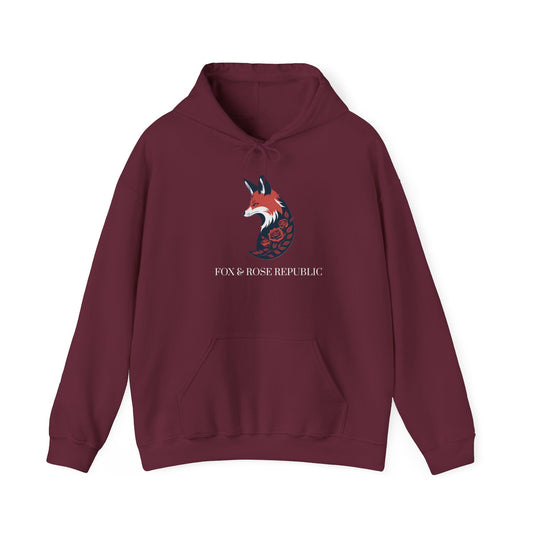 Fox & Rose Republic Logo Unisex Heavy Blend™ Hooded Sweatshirt