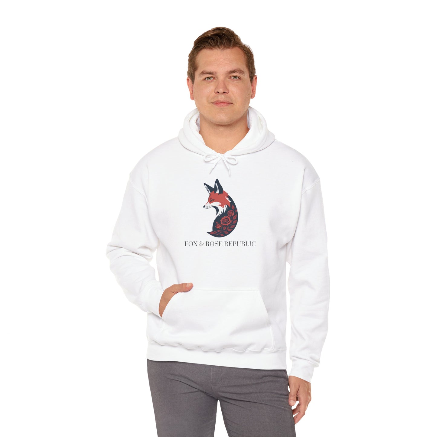 Fox & Rose Republic Logo Unisex Heavy Blend™ Hooded Sweatshirt