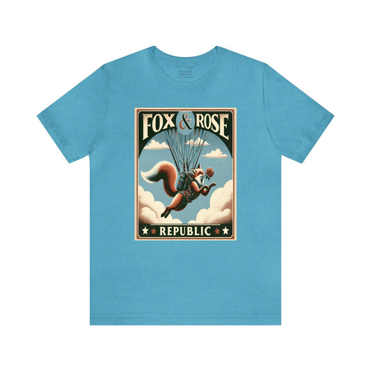 Fox & Rose Republic Parachute Like a Fox Unisex Jersey Short Sleeve Tee