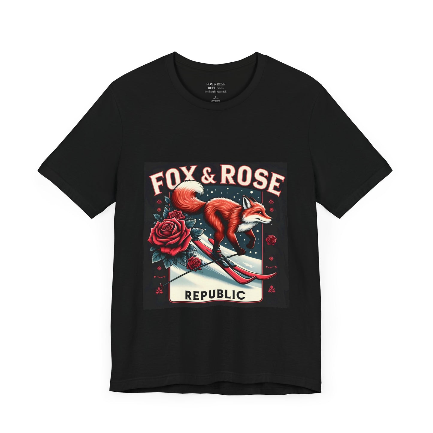 Skiing Fox Unisex Jersey Short Sleeve Tee