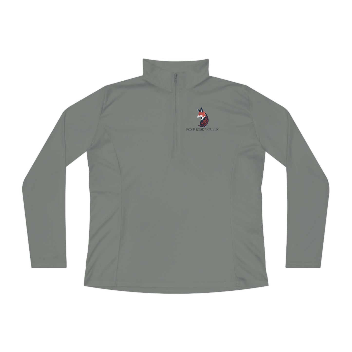 Fox & Rose Republic Logo Ladies Quarter-Zip Pullover