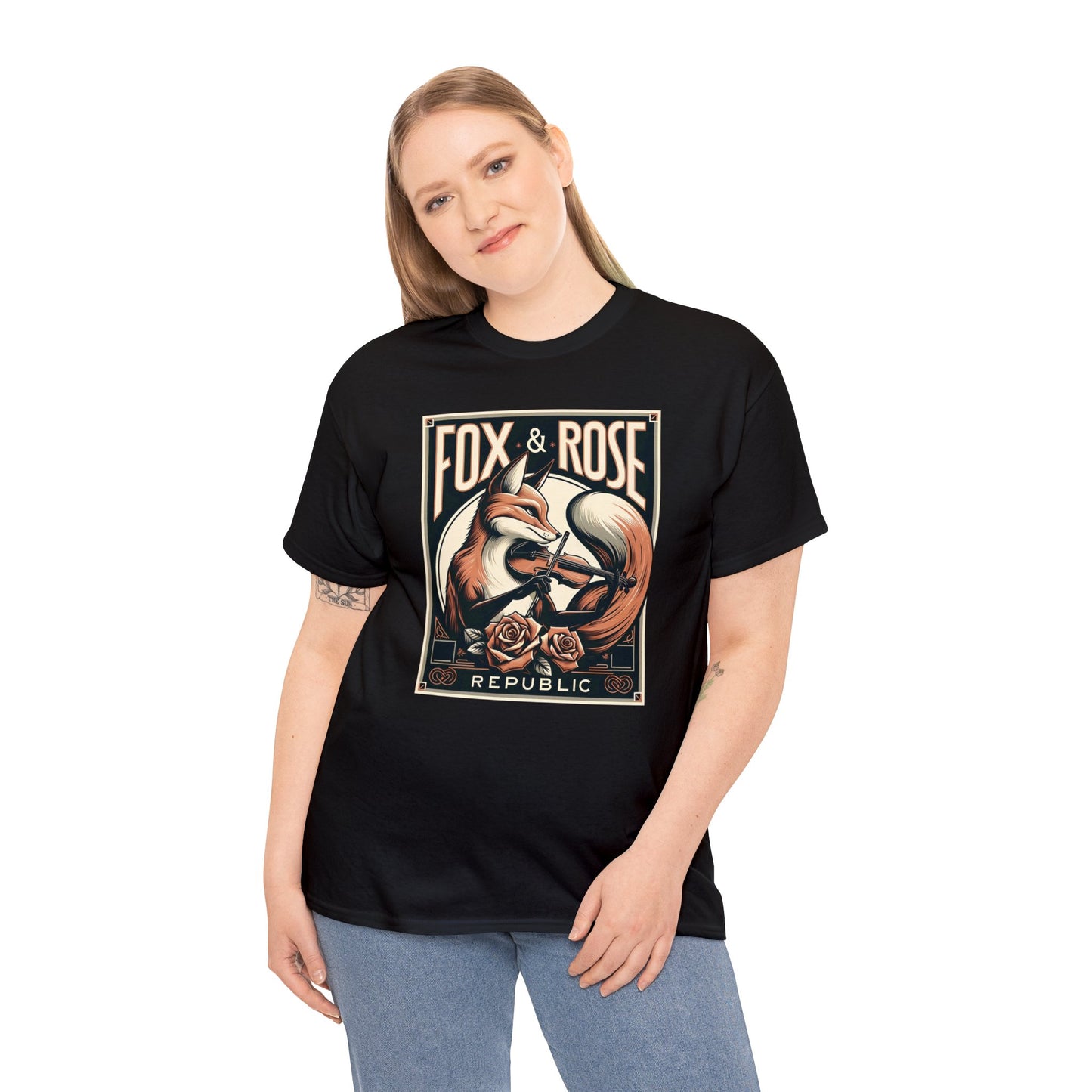 Fox & Rose Republic Concerto Violin Fox Unisex Heavy Cotton Tee