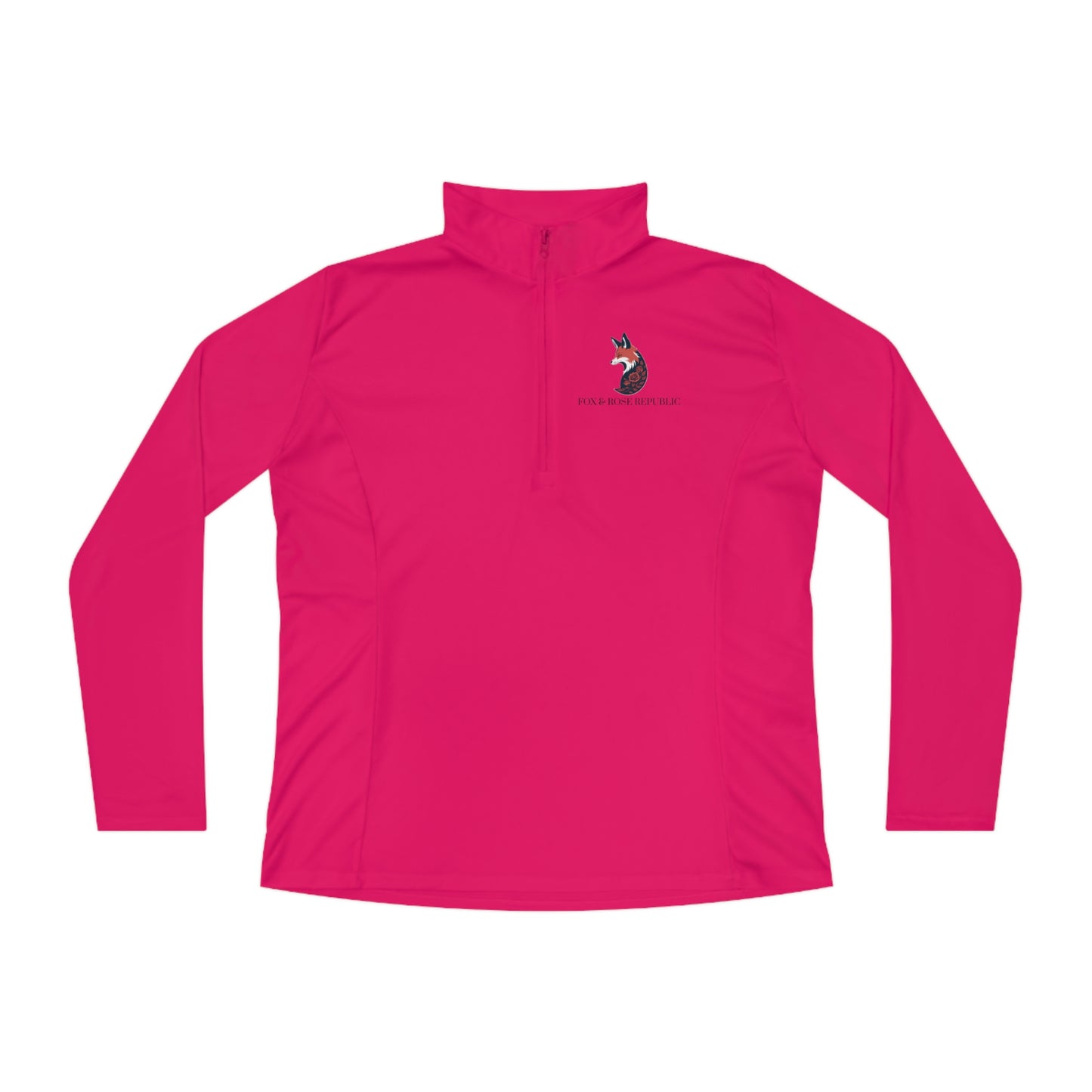 Fox & Rose Republic Logo Ladies Quarter-Zip Pullover