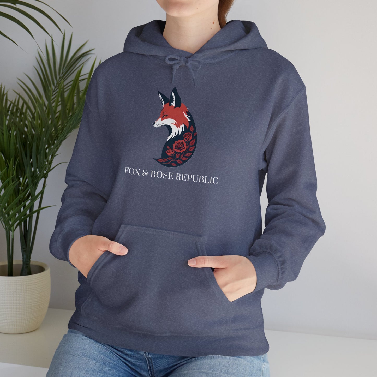 Fox & Rose Republic Logo Unisex Heavy Blend™ Hooded Sweatshirt