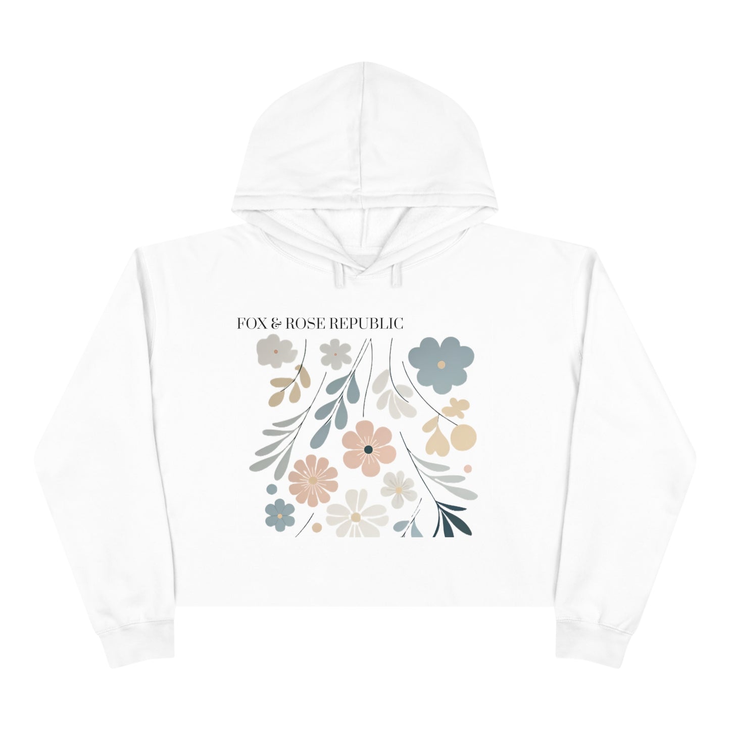 Fox & Rose Republic Spring Pastel Ladies Crop Hoodie