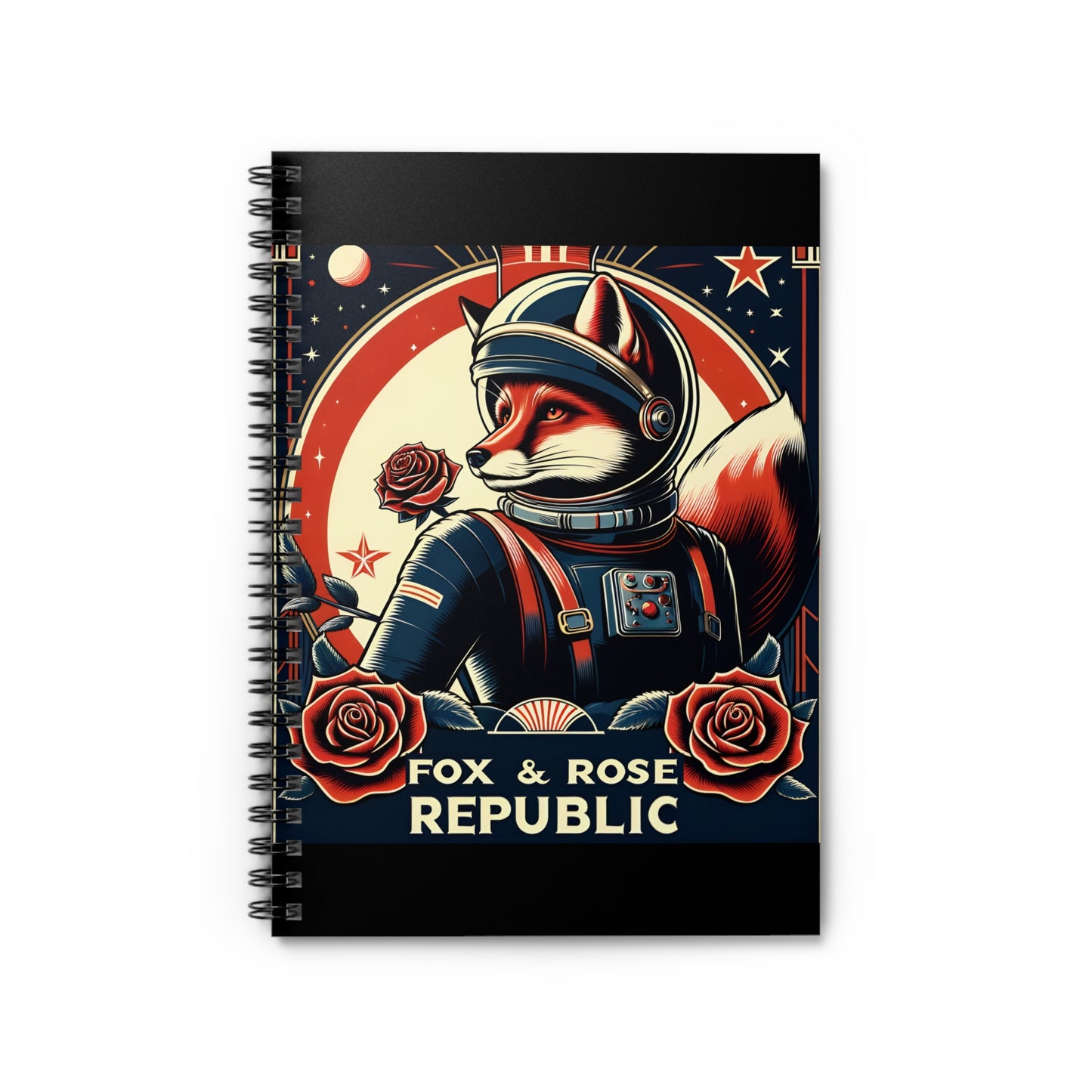 Astro Fox Spiral Notebook - Ruled Line