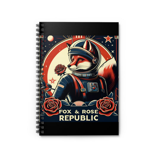 Astro Fox Spiral Notebook - Ruled Line
