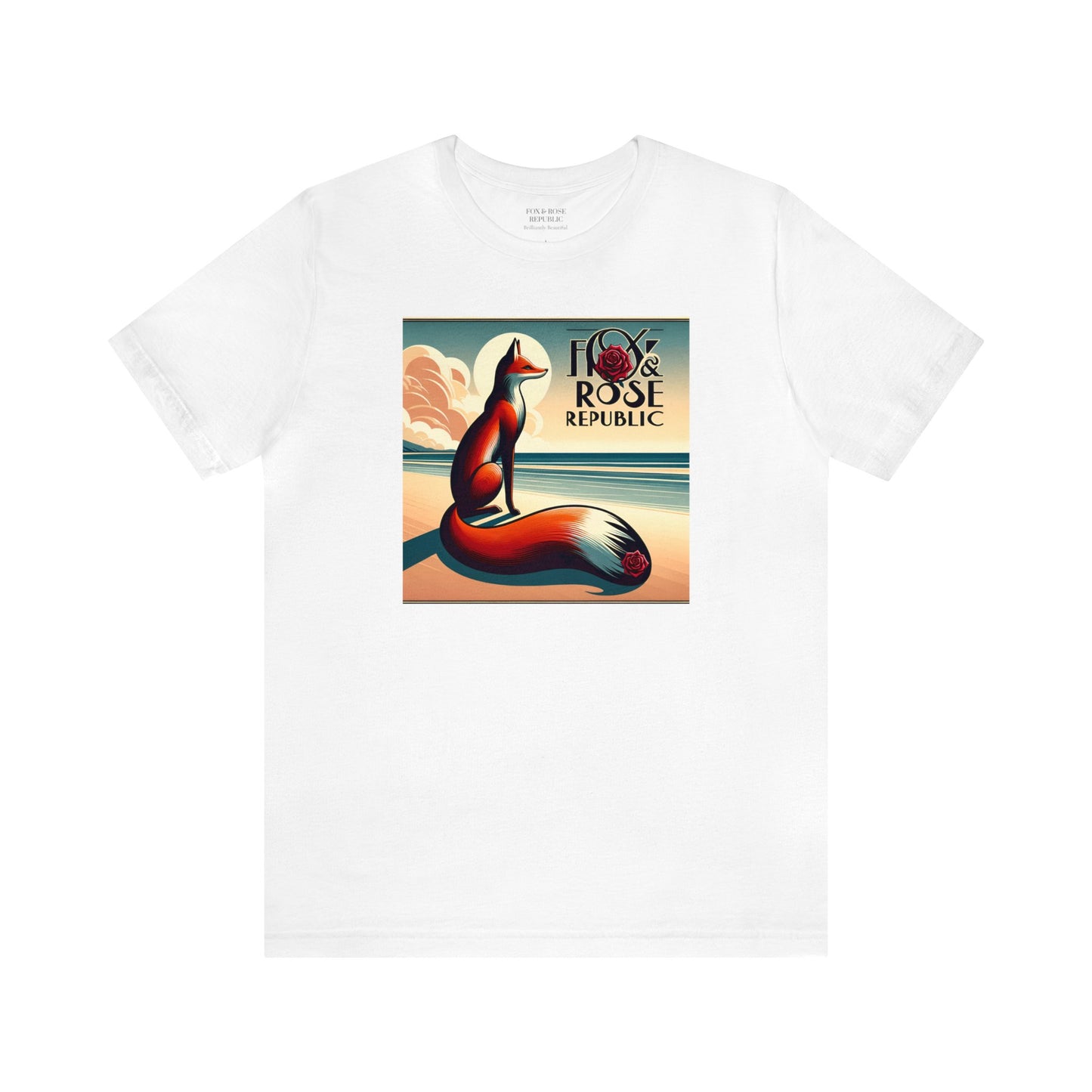 Fox & Rose Republic Beach Horizon Fox Unisex Jersey Short Sleeve Tee