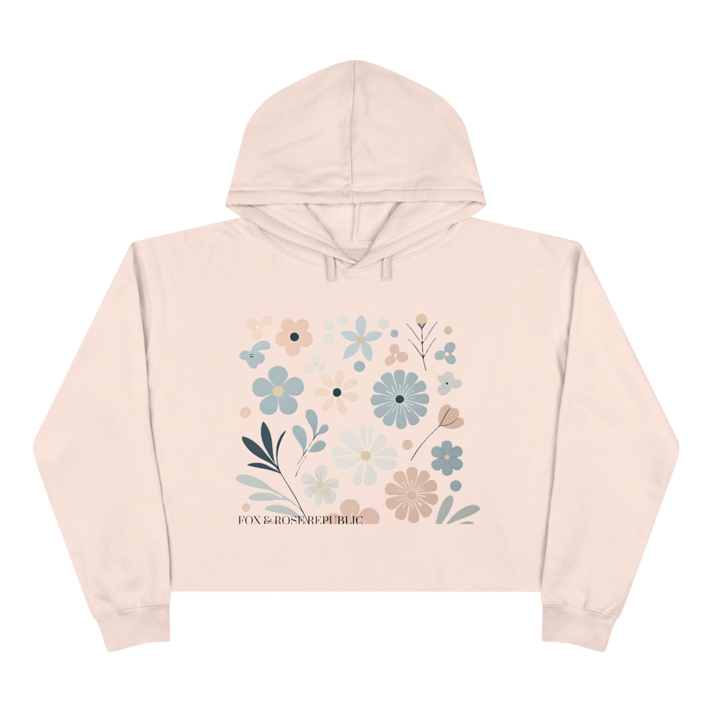 Fox & Rose Republic Spring Pastel Ladies Crop Hoodie