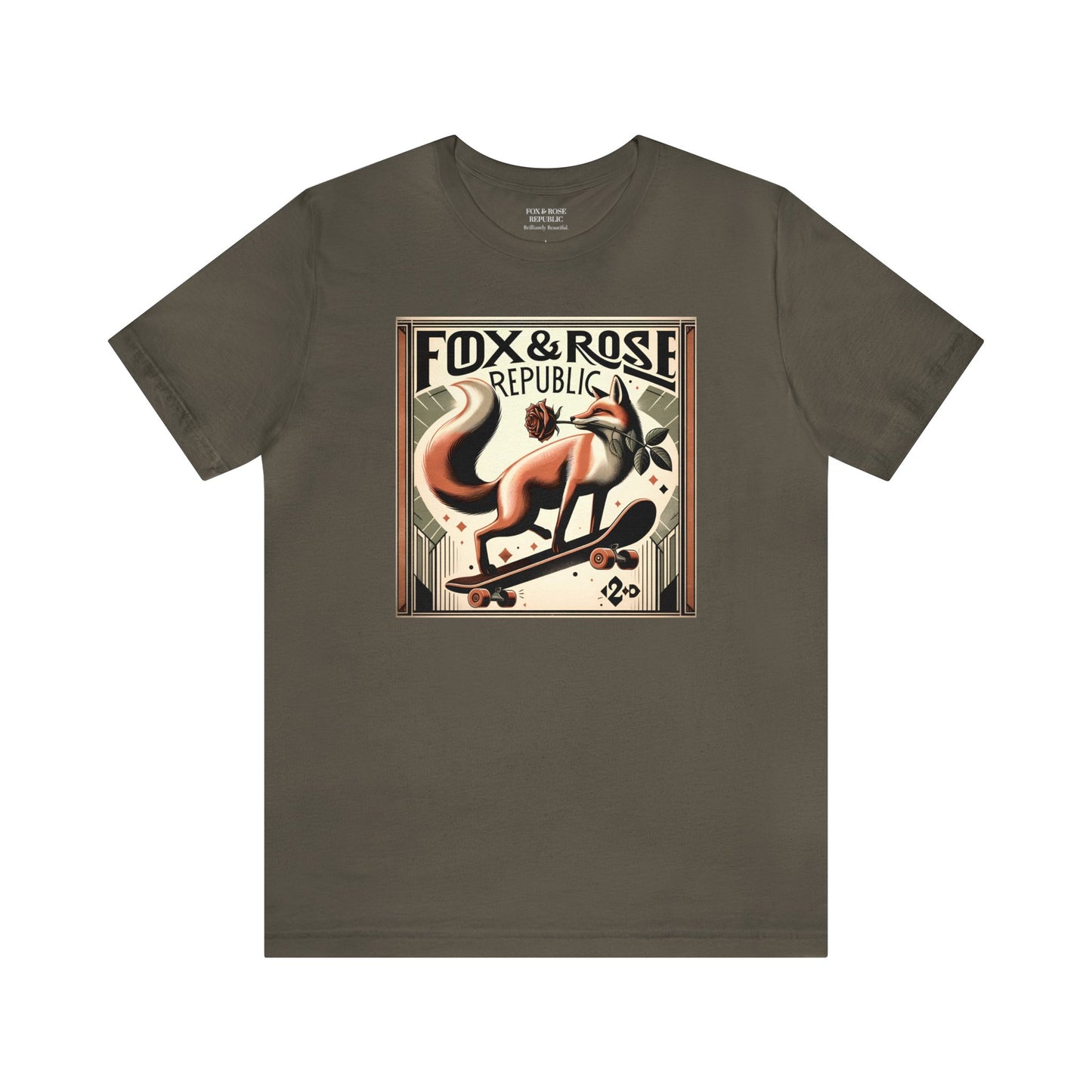 Fox & Rose Republic Skater Fox Unisex Jersey Short Sleeve Tee