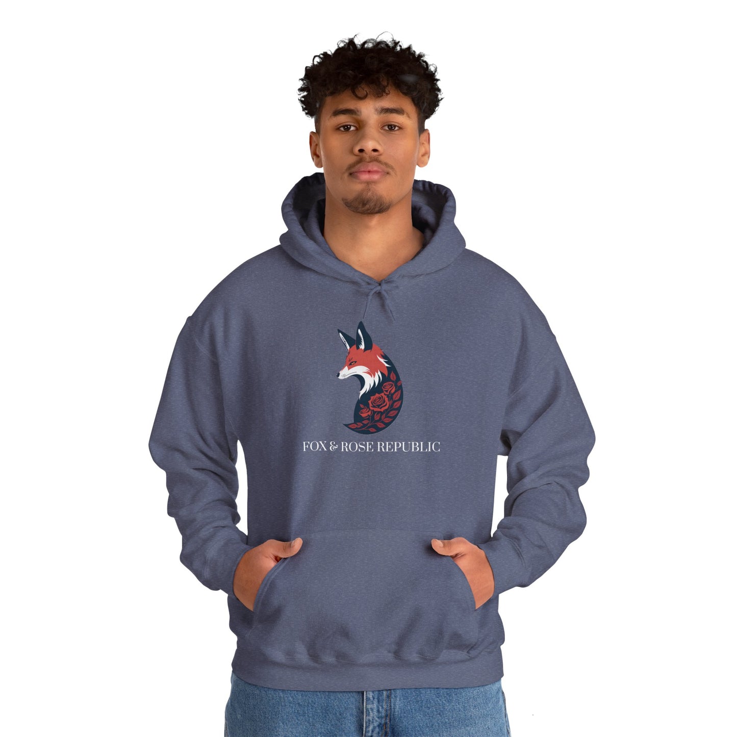 Fox & Rose Republic Logo Unisex Heavy Blend™ Hooded Sweatshirt