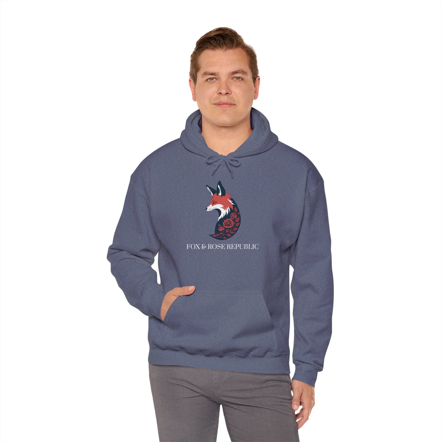 Fox & Rose Republic Logo Unisex Heavy Blend™ Hooded Sweatshirt