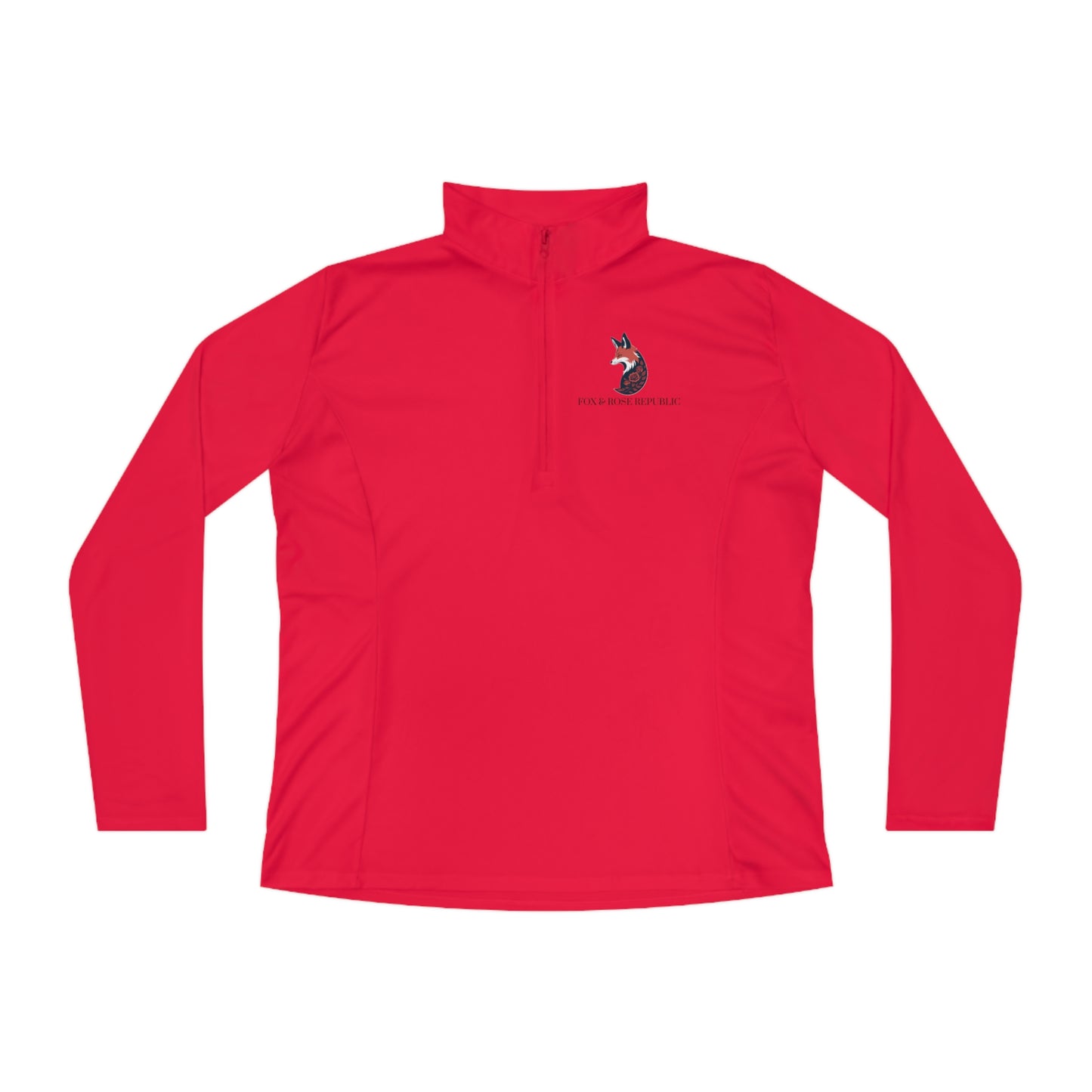 Fox & Rose Republic Logo Ladies Quarter-Zip Pullover