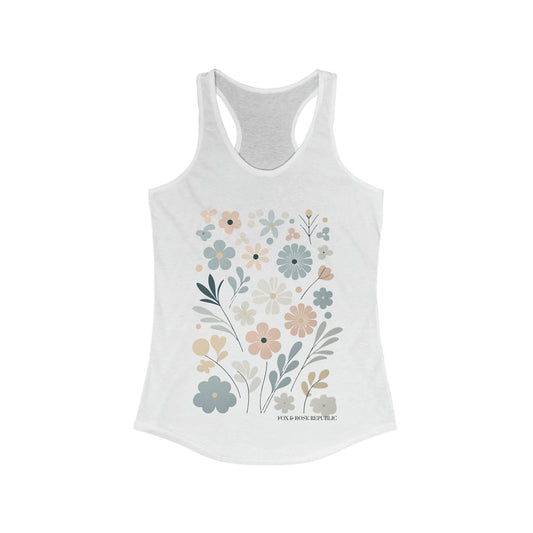 A Day in the Flowers Women's Ideal Racerback Tank