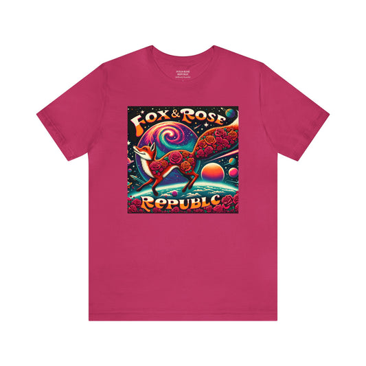 Fox & Rose Republic Psychedelic Fox in Space Unisex Jersey Short Sleeve Tee