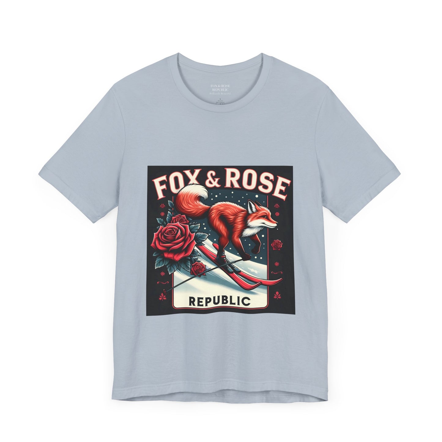 Skiing Fox Unisex Jersey Short Sleeve Tee