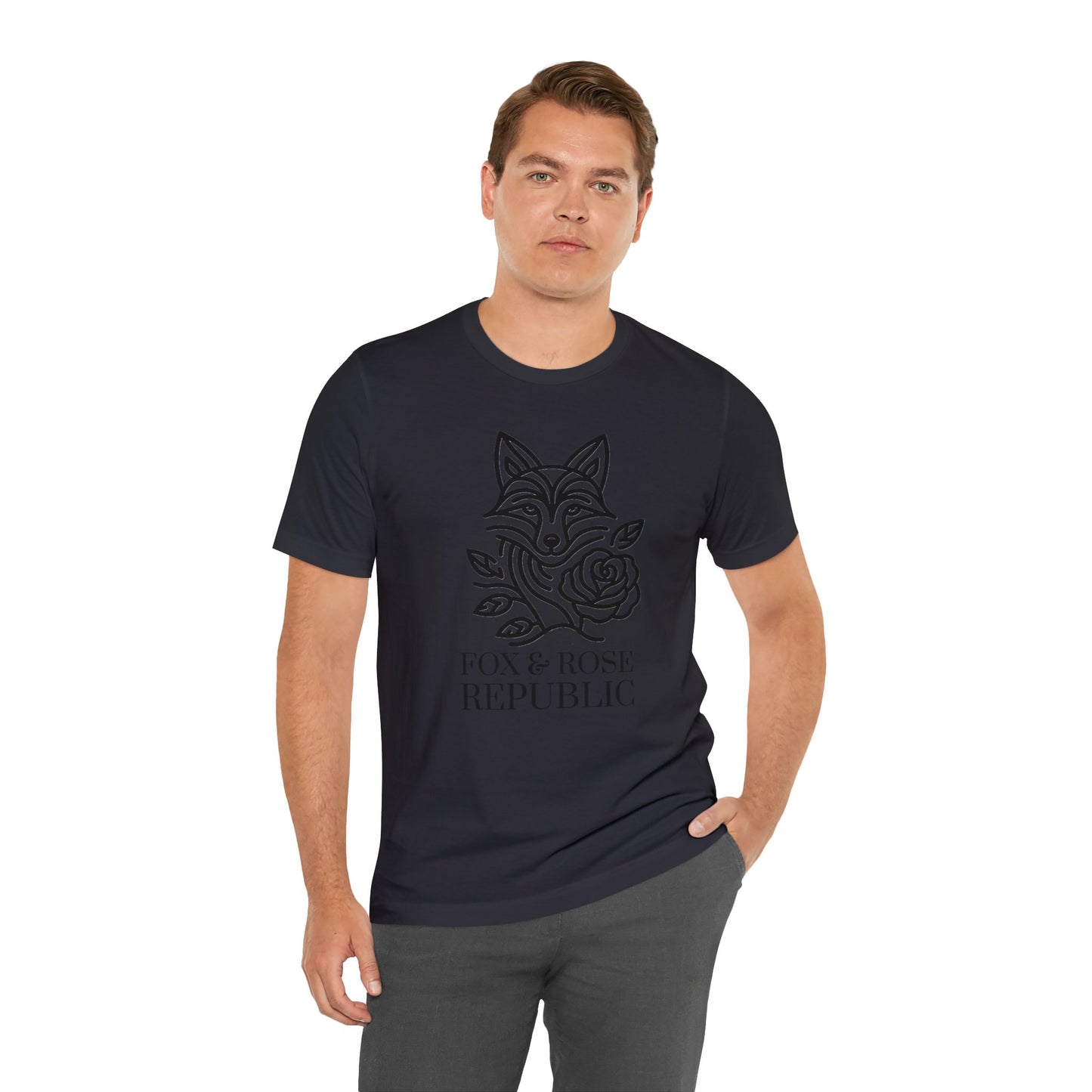 Fox & Rose Republic Ebony Fox Unisex Jersey Short Sleeve Tee